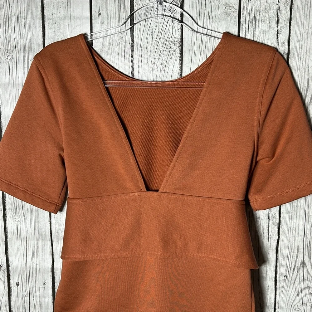 NIKE YOGA STUDIO SHORT SLEEVE TRAINING WRAP TOP SIZE XS
